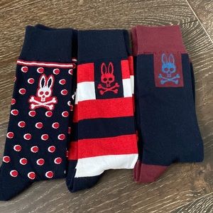 Psycho Bunny.  Mens. Brand new socks. 3 pairs